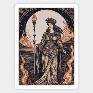 Queen of Fire Sticker